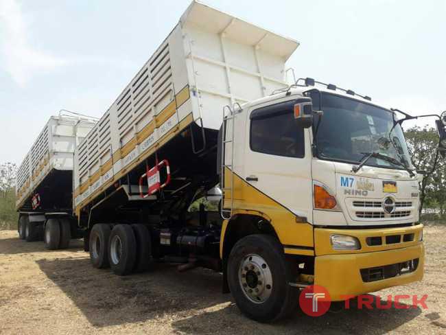 ขาย HINO 10ล้อดั้มแม่ลูก3เพลาปี58