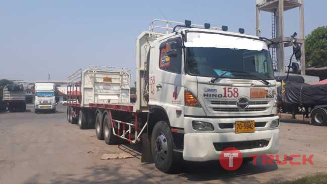 ขายรถบรรทุกพ่วงพื้นเรียบ HINO ซีรี่ย 500 344 แรงม้า ขายรถบรรทุกพ่วงพื้นเรียบ HINO ซีรี่ย 500 344 แรงม้า