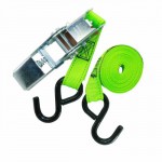 สายรัดเฟืองเกียร์พร้อมตะขอ 2.5ซม .x4ม. Ratchet Tie Down S-Hooks (สีเขียว)