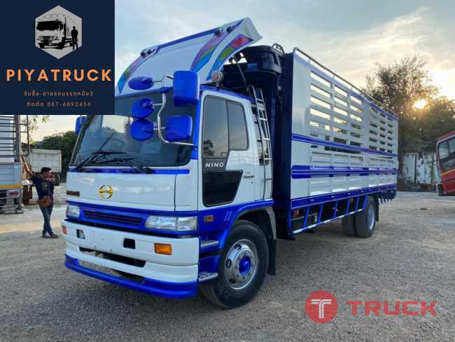 ขาย 6 ล้อคอก HINO 195 แรง กระบะยาว 7.50 เมตร