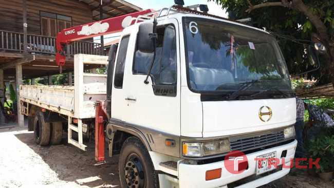 ขาย 6 ล้อช่วงยาวติดเครน3.5 ตัน HINO195